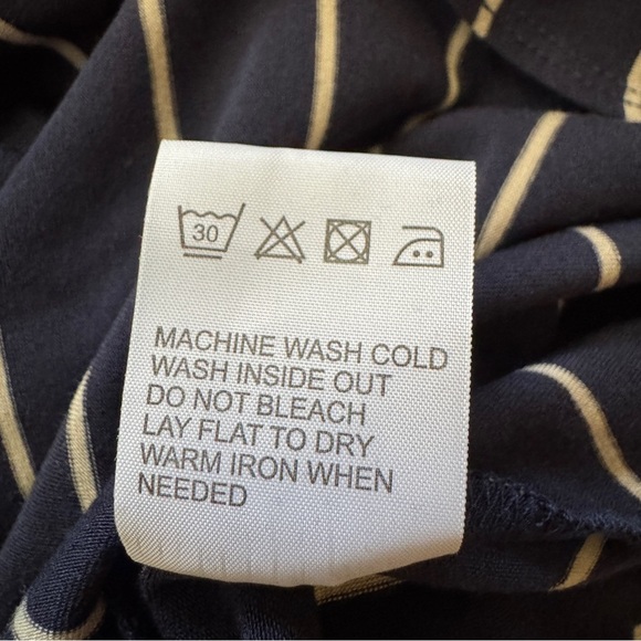 NWT Chaser Halter Cowl Neck Tank Top Navy Bias Stripe XL - Picture 4 of 6